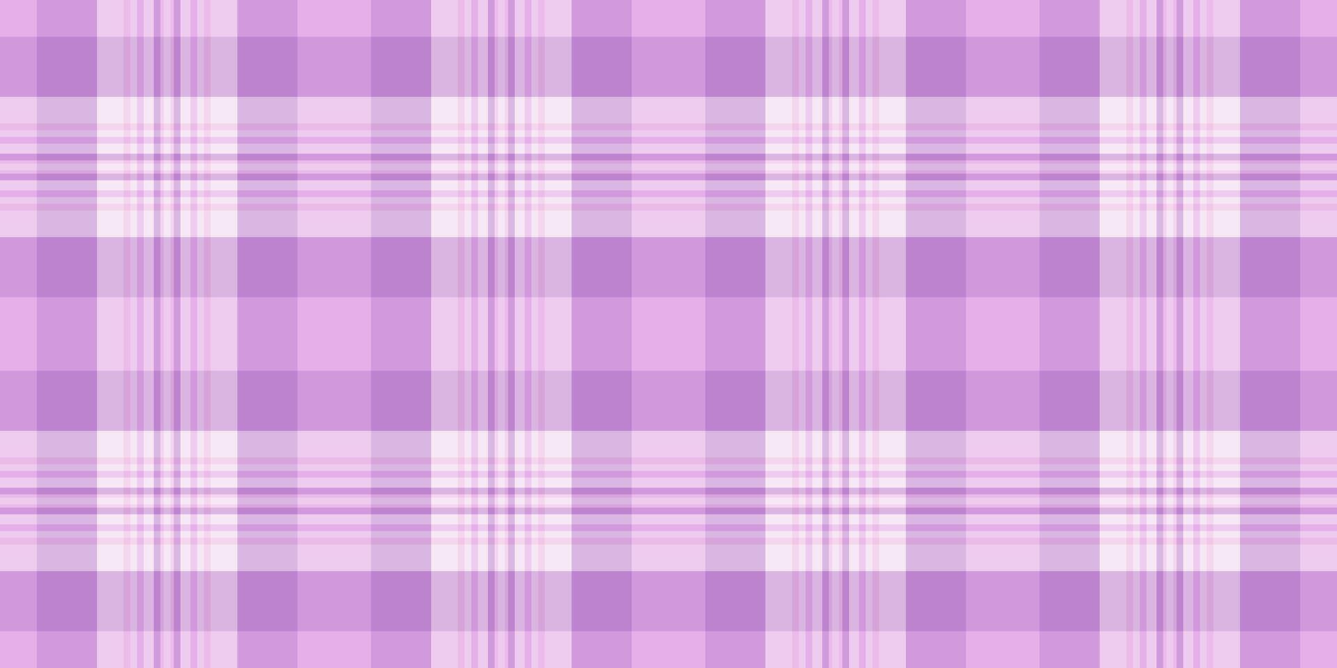 Short check fabric background, attire pattern tartan. Romantic textile plaid seamless texture in light and purple colors. vector