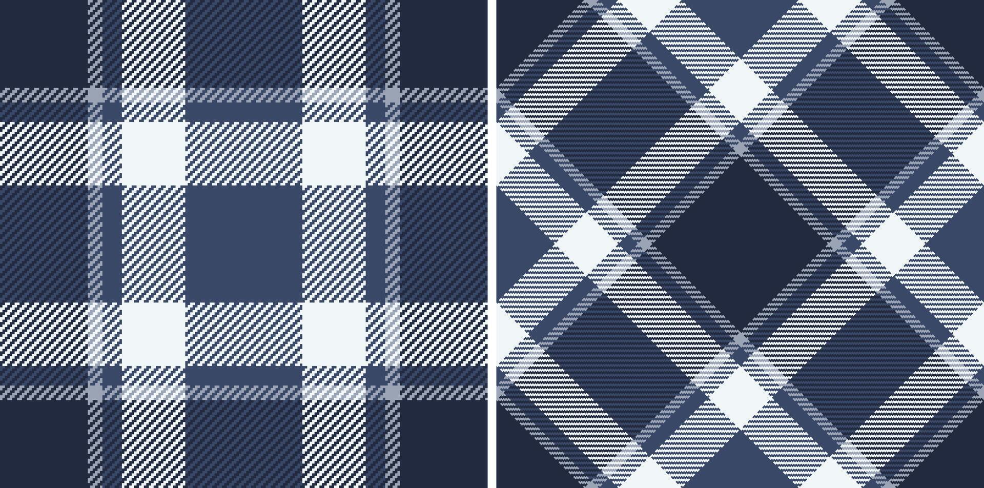 Seamless check of texture pattern background with a fabric tartan plaid textile. Set in cold colors. Thanksgiving fashion for a cozy celebration. vector