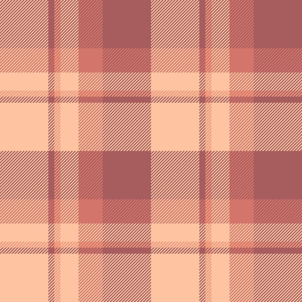 Endless check texture pattern, robe background seamless fabric. Awesome plaid textile tartan in red and orange colors. vector