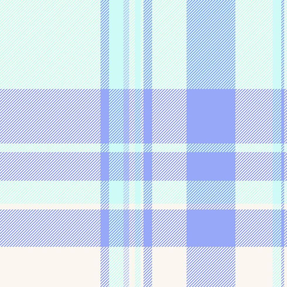 Teen textile tartan pattern, africa check background plaid. Pillow seamless texture fabric in sea shell and blue colors. vector