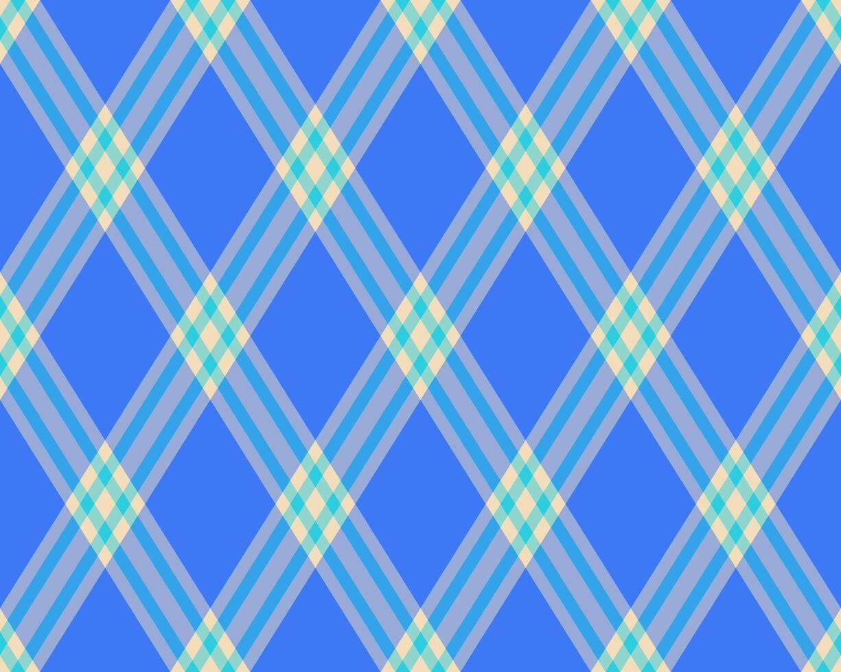 Vibrant blue and pastel plaid pattern. Perfect for textile design, website backgrounds, or crafting projects. This cheerful, geometric design evokes feelings of summer and optimism. vector