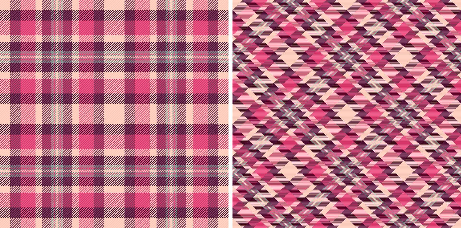 Fabric background tartan of textile plaid with a seamless pattern check texture. Set in christmas colors for seasonal holiday decorations. vector