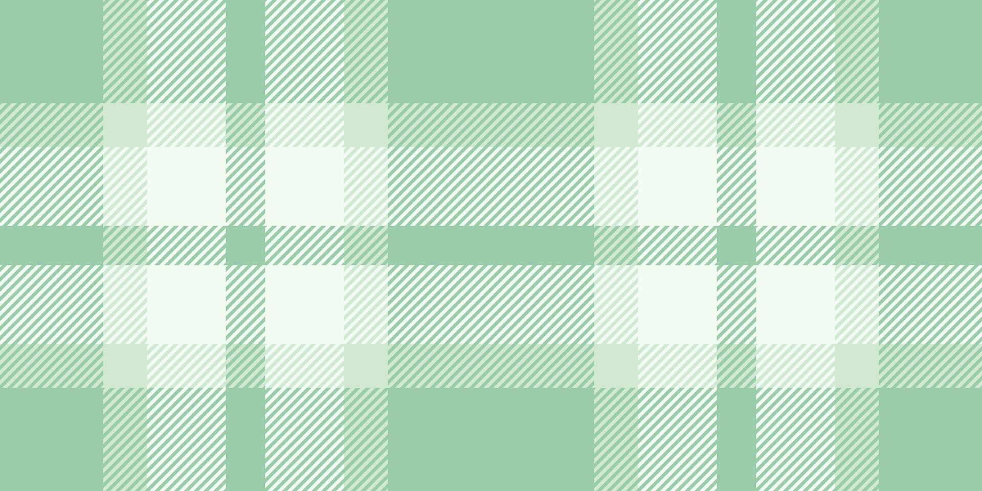 Seamless pastel green and white plaid pattern. Perfect for textile design, website backgrounds, or crafting projects. Clean, minimalist style evokes a sense of calm and serenity. vector
