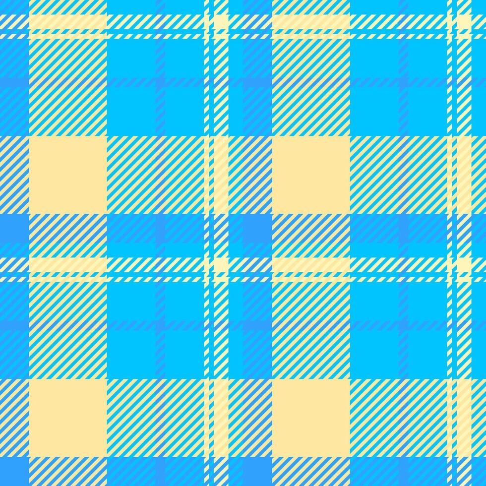 Vibrant pastel blue and yellow plaid pattern. Perfect for textile design, website backgrounds, or cheerful branding. vector