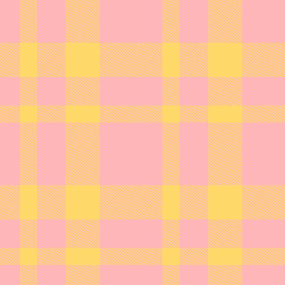 Model plaid background fabric, furniture seamless pattern. Wide check tartan textile texture in light and amber colors. vector