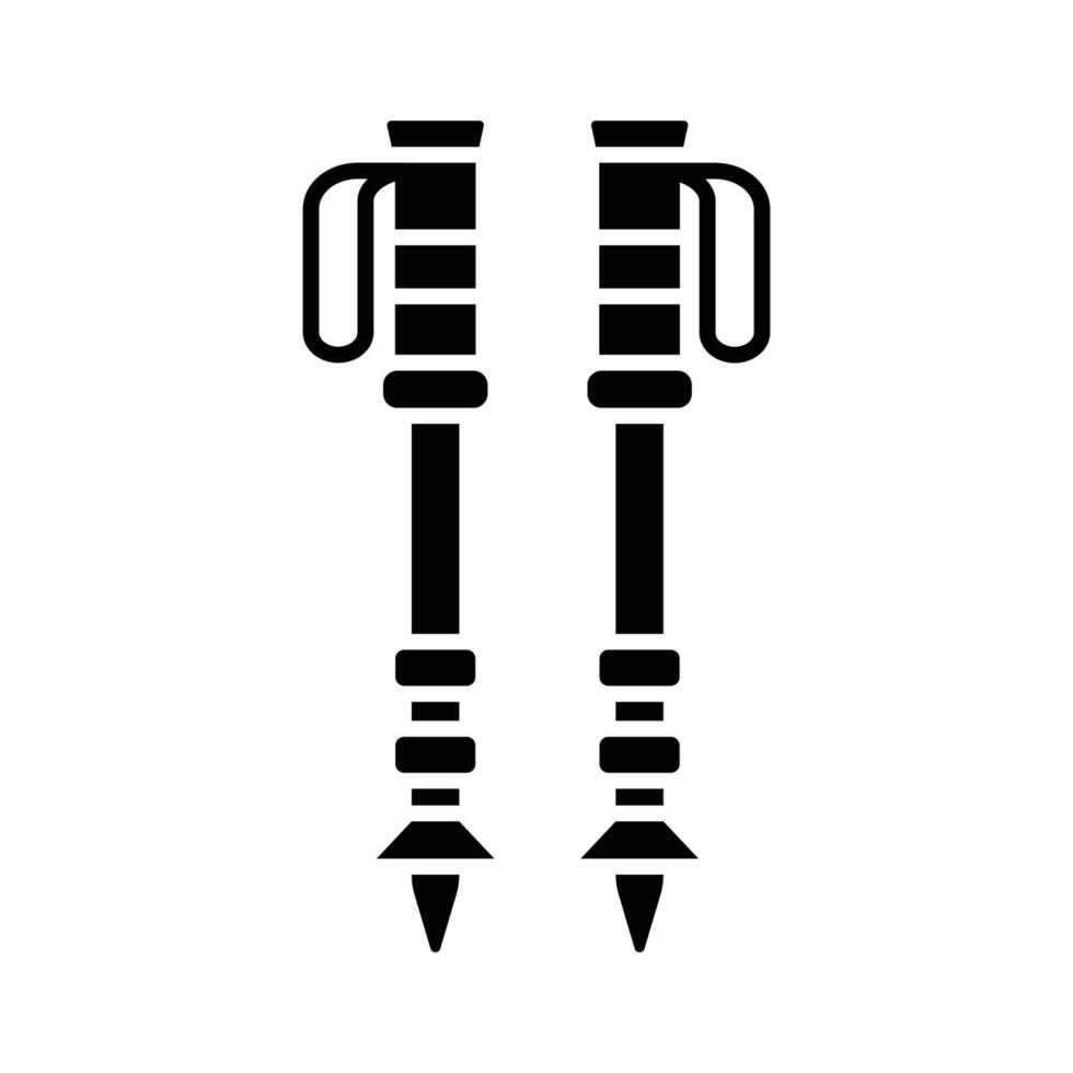 Foldable Trekking Pole Icon vector
