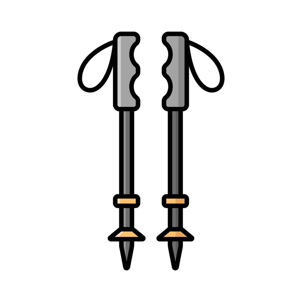 Hiking Pole Illustration vector