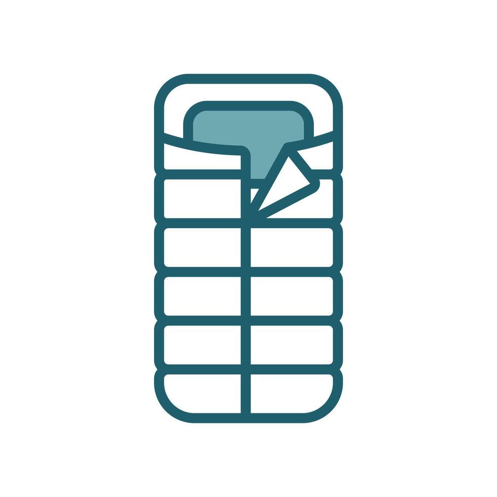 Travel Sleeping Bag Icon vector