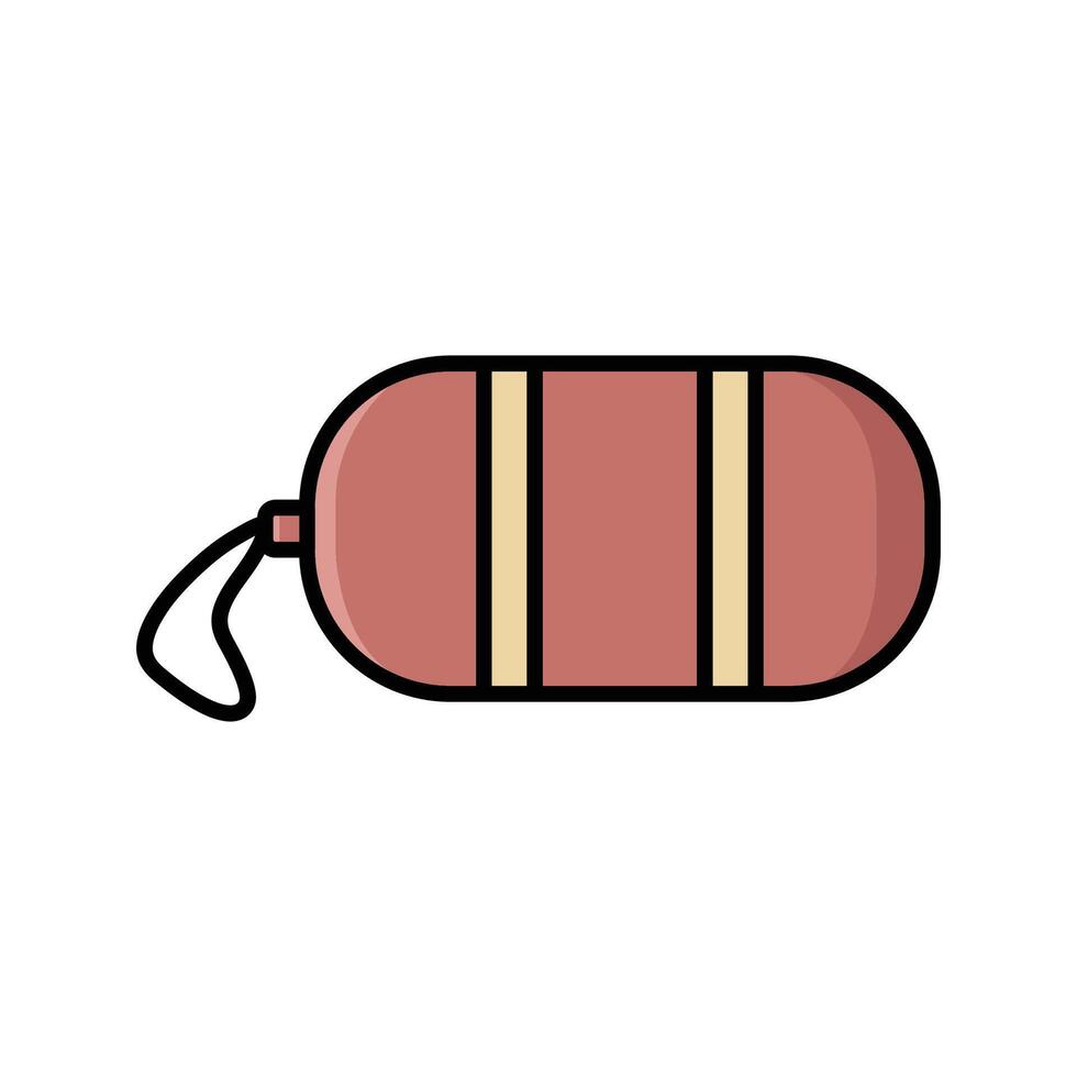 Folded Sleeping Bag Icon vector