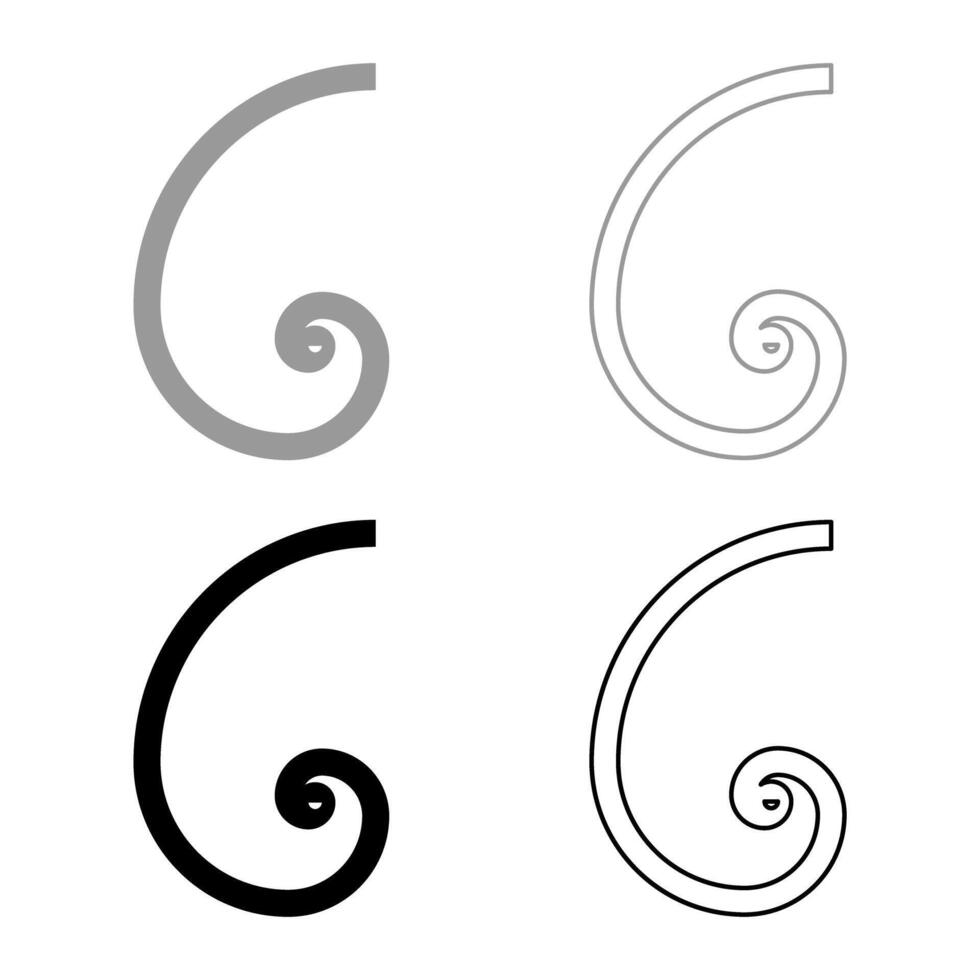 Golden ratio section Sacred geometry symbol ration proportions set icon grey black color solid fill outline contour line thin vector