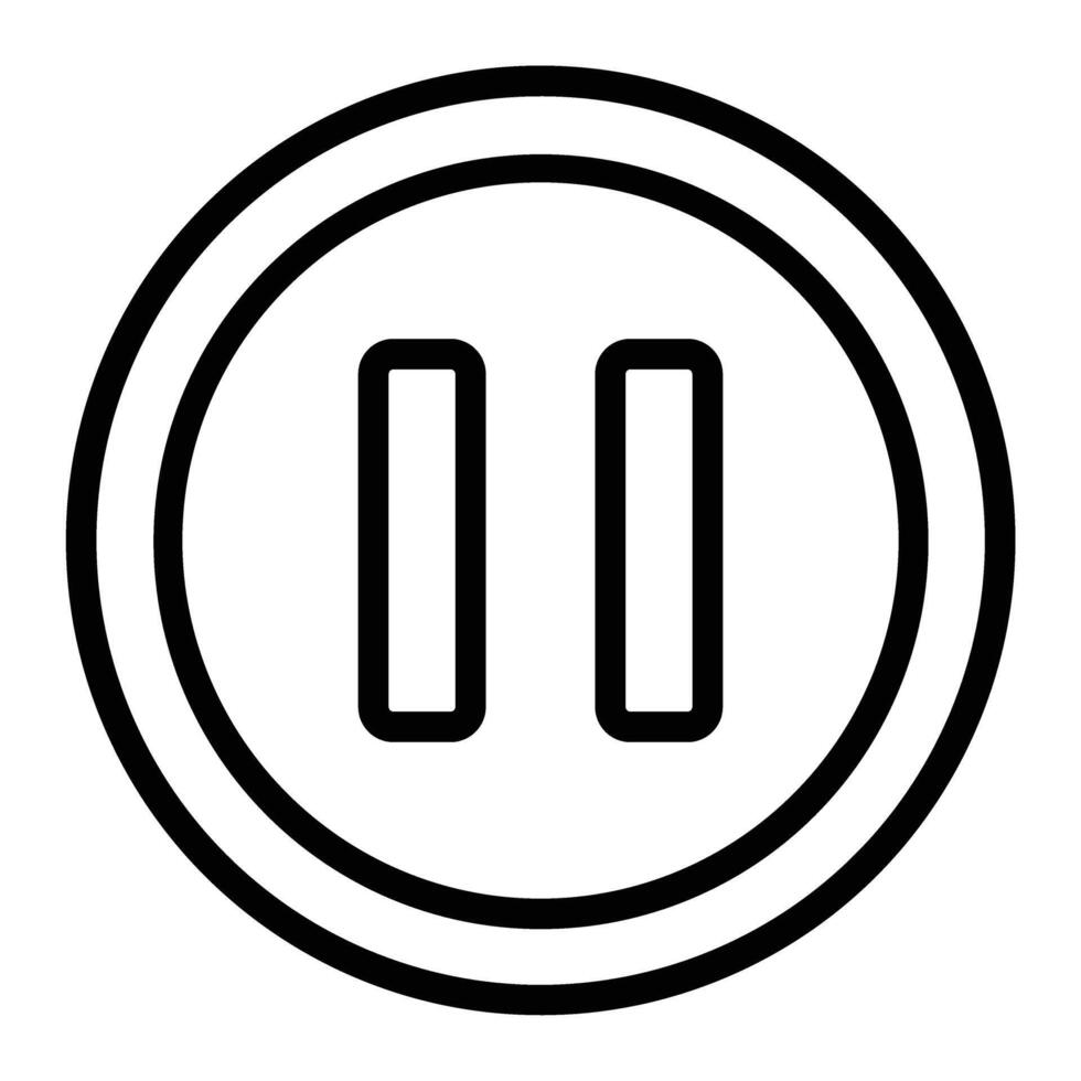 Pause Line Icon Design vector