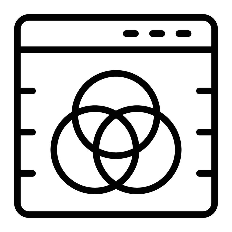 Colour Correction Line Icon Design vector