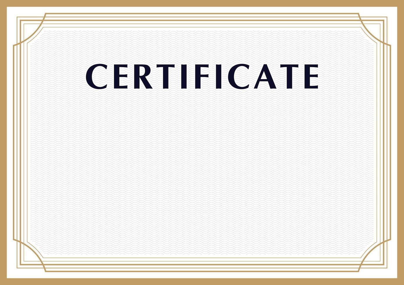 Educational certificate template with copy space. vector