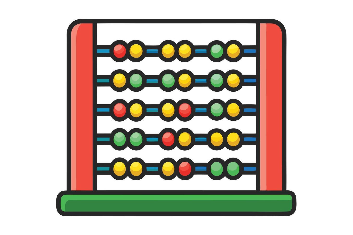 A Abacus Illustration for Educational Resources vector