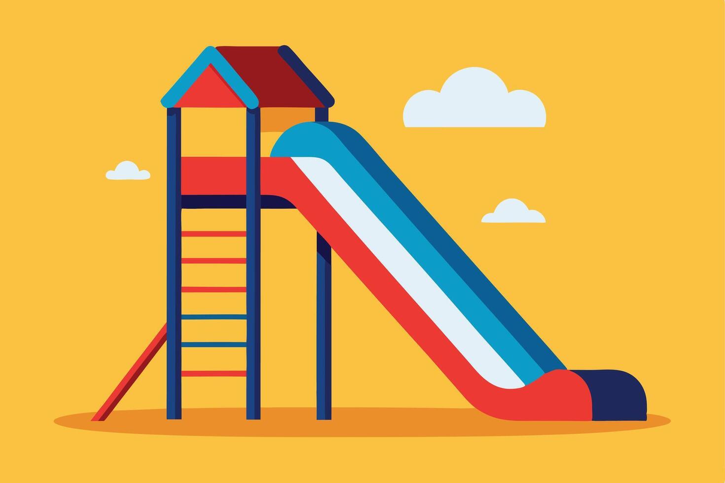A Colorful children's playground slide illustration vector