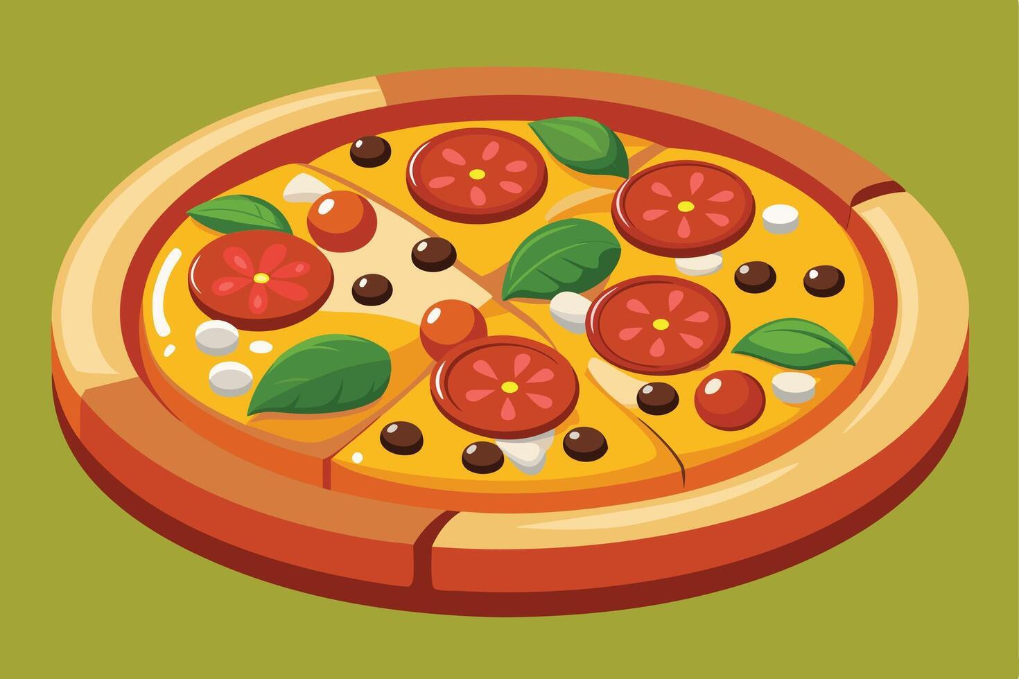 Pizza illustration perfect for food design vector