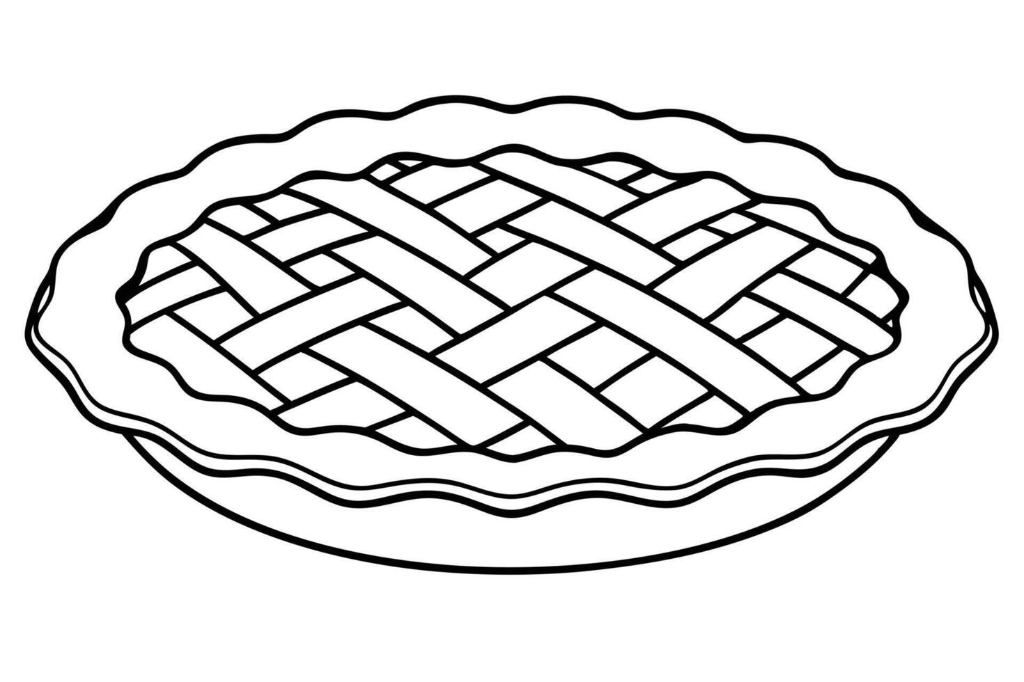 illustration of a black and white pie. vector