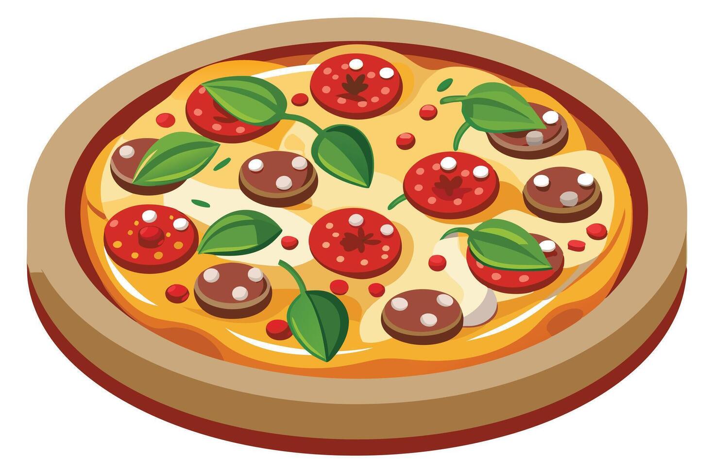 A pizza illustration perfect for food design vector