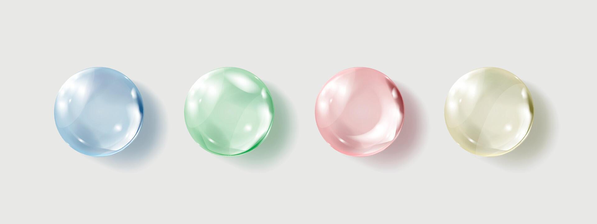 Color bubbles of acid bubbles. vector