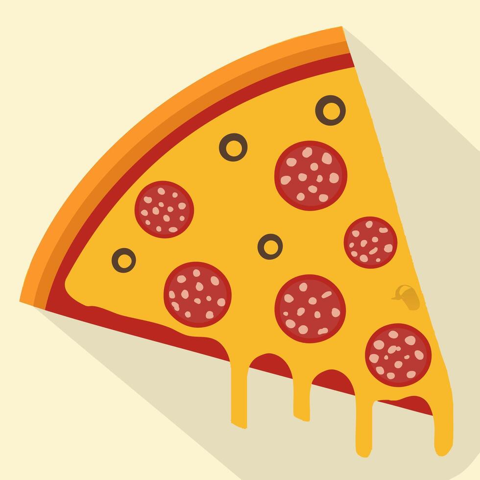 Pizza with Melted Cheese Slices vector