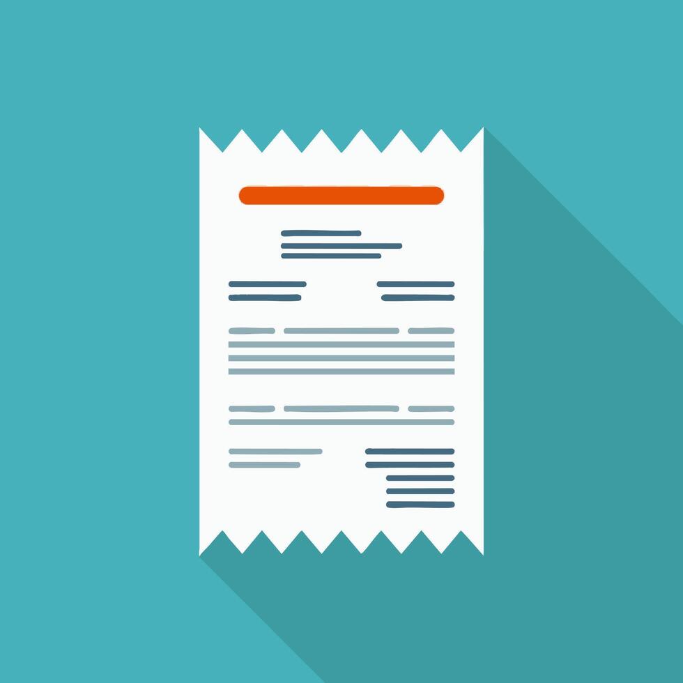 Receipto rPurchase Note vector