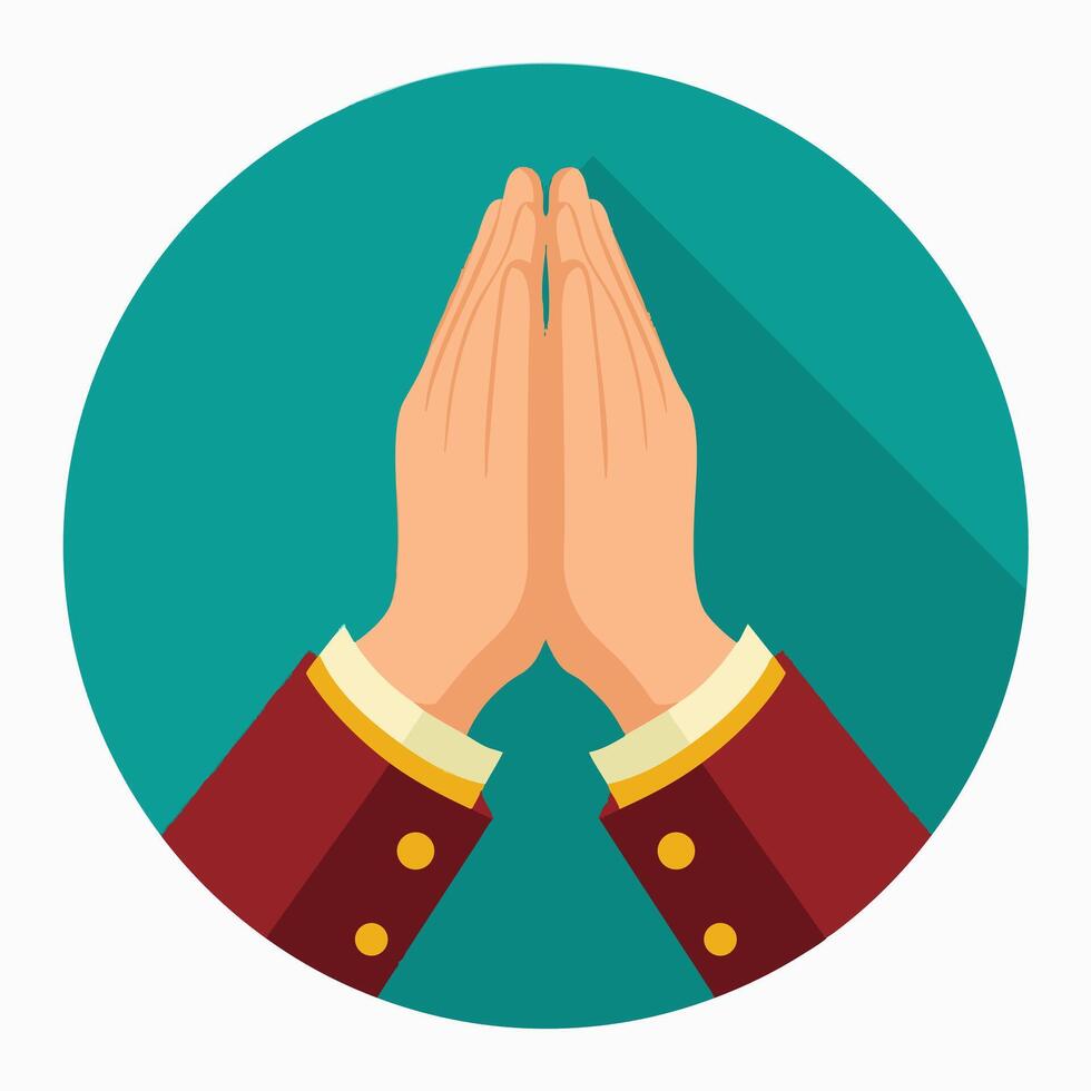 Praying Hands cartoon design vector