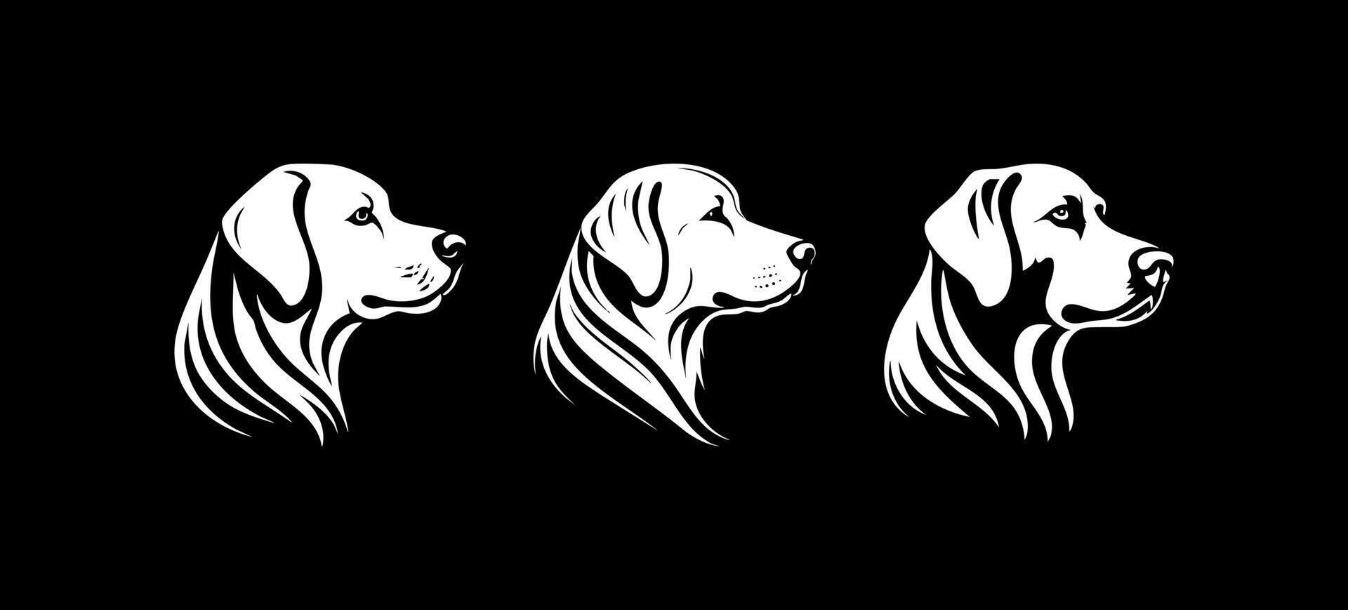 Labrador Retriever Logo Black and White vector