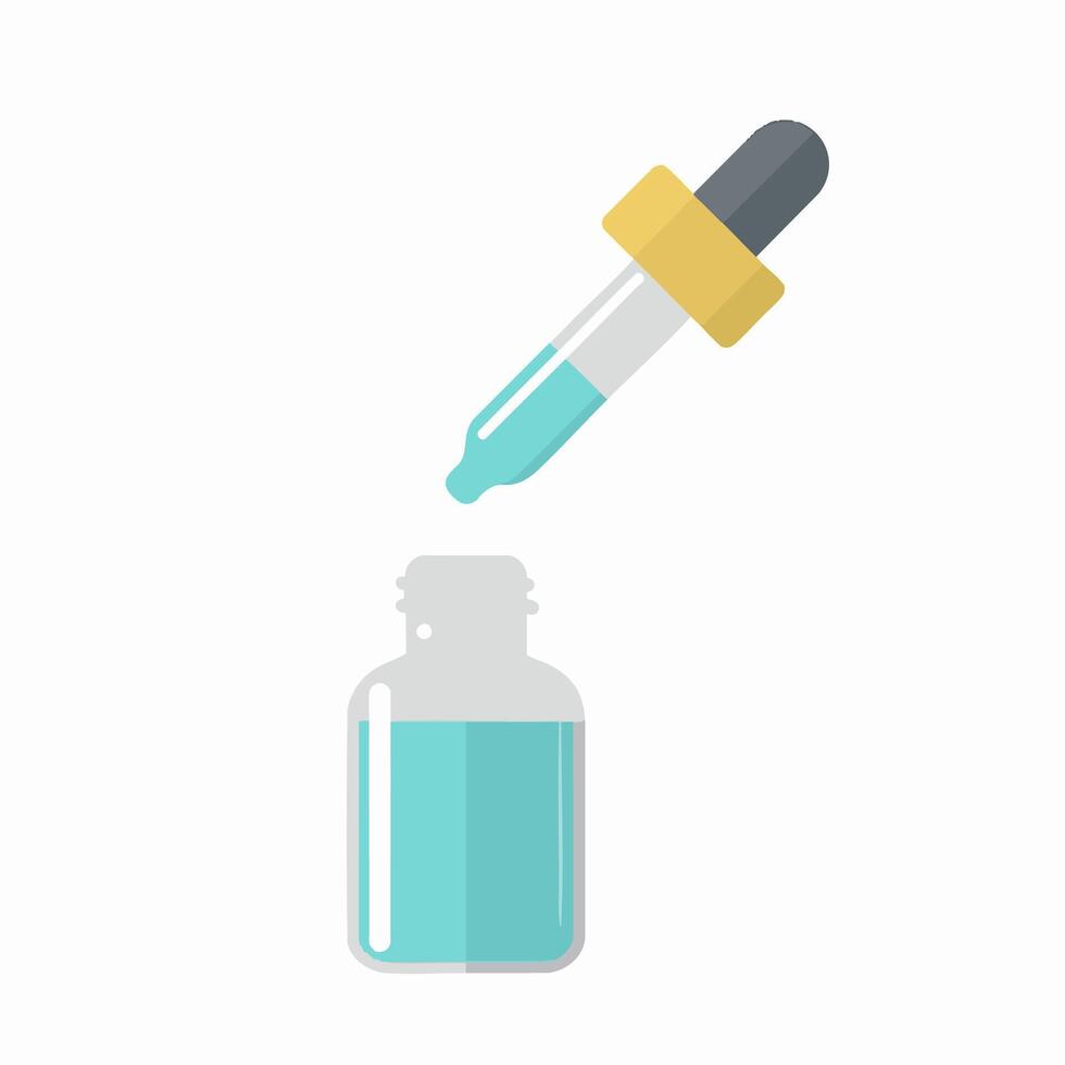 Serum with Pipette Cartoon vector
