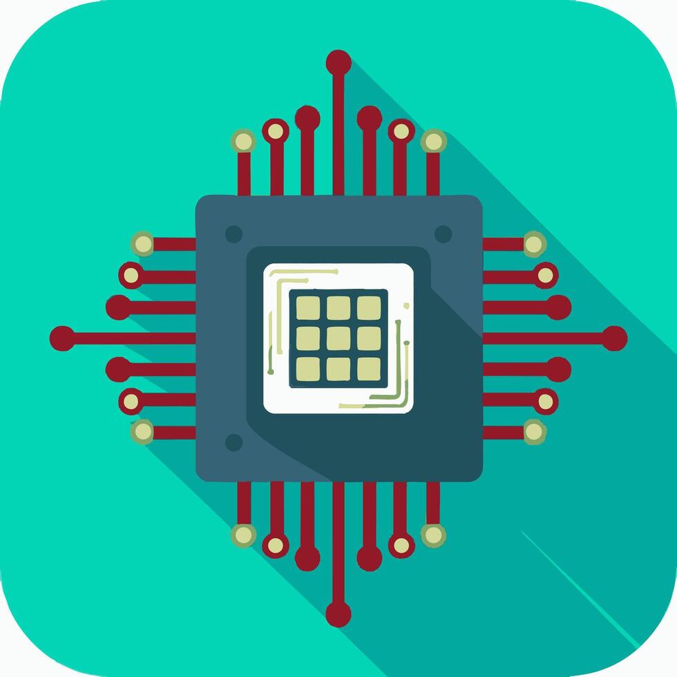 virus con computadora chip vector