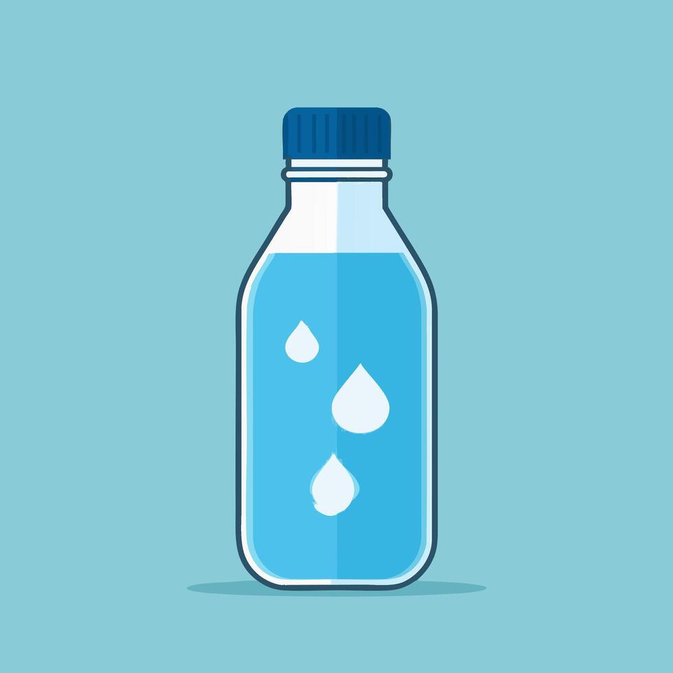 Water Bottle with Drops vector