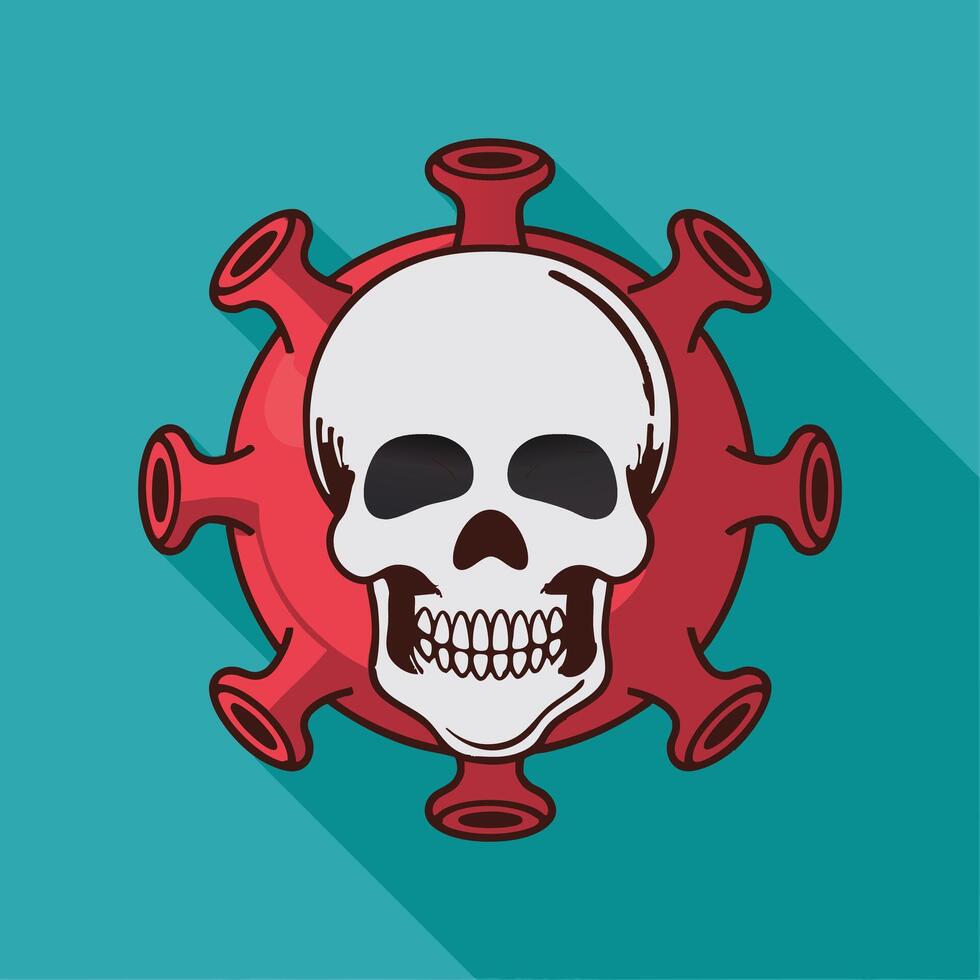 Virus with Skull vector
