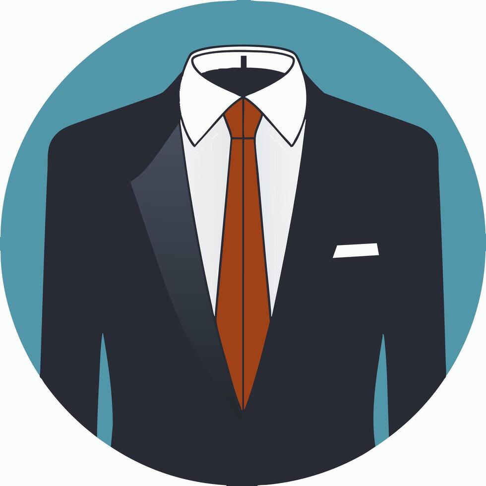 Suit with Tie Cartoon vector