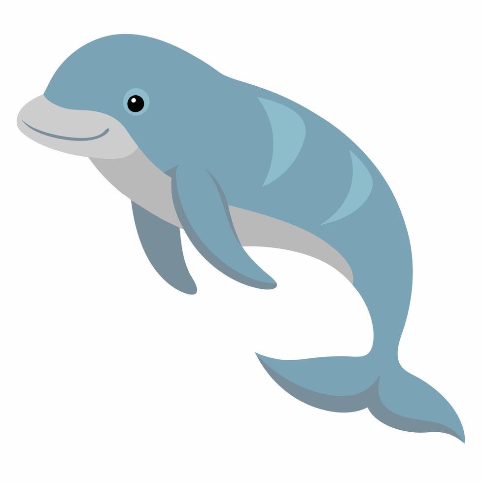 cartoon cute beluga. Colorful illustration fish beluga on white background.Suitable for children's books , sticker, mascot, logo. vector