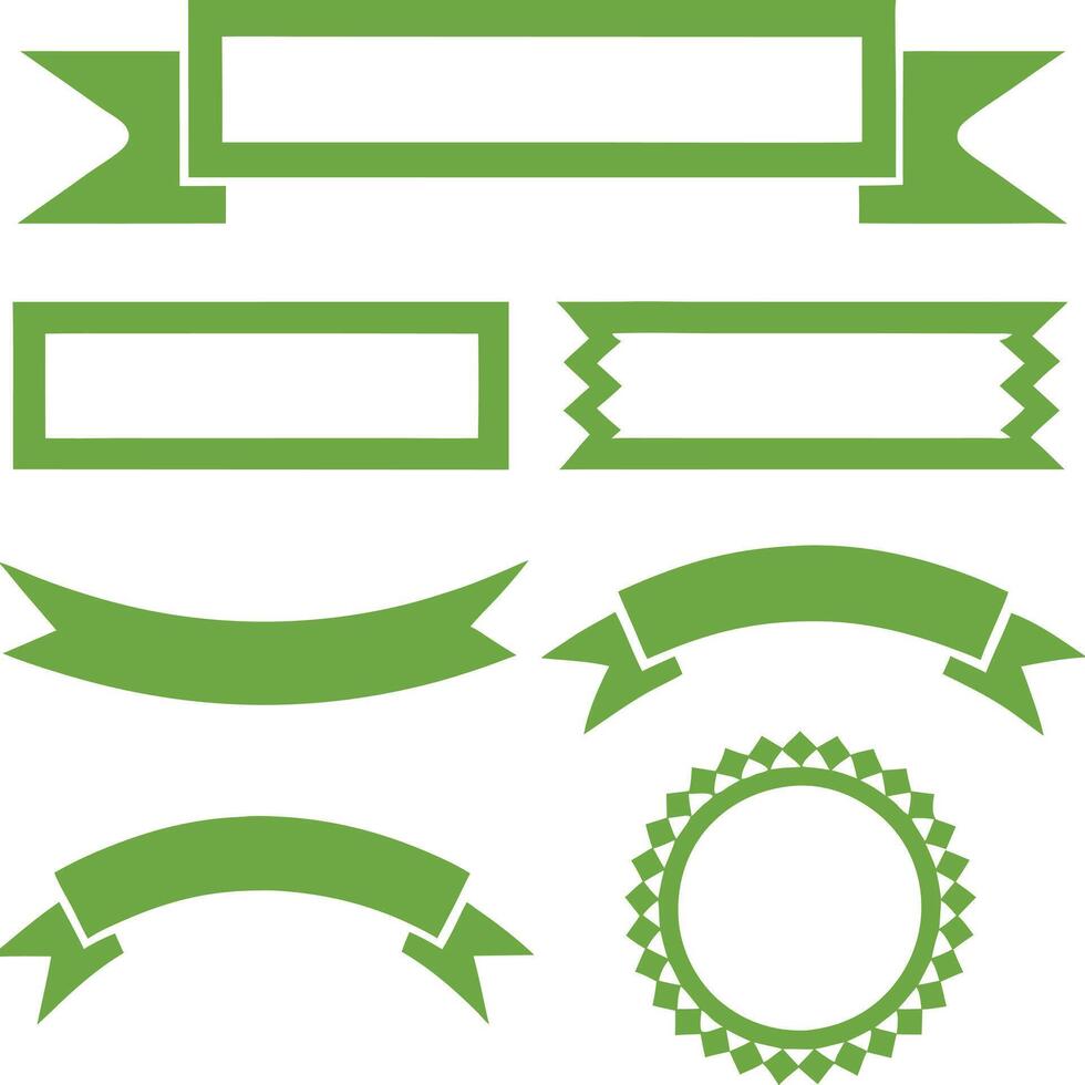 Folded Ribbon Silhouettes Perfect for Modern Graphics vector