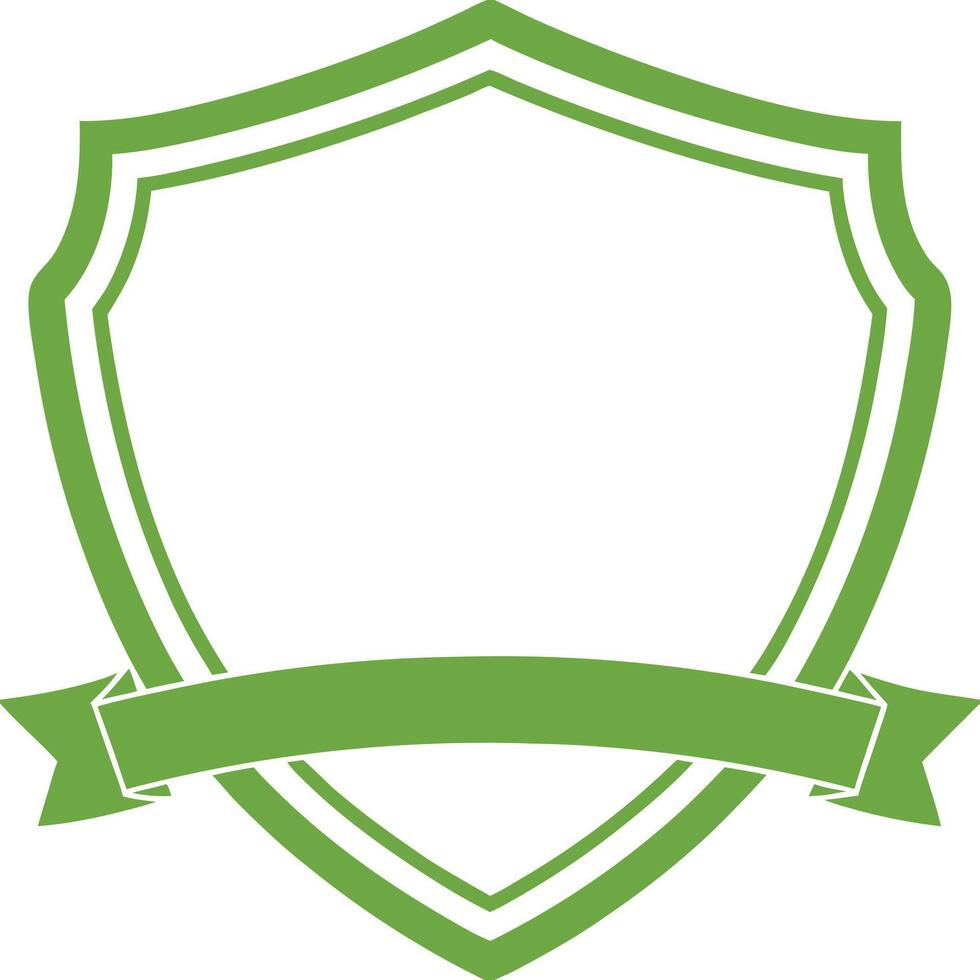 Elegant Black and White Coat of Arms Shield Illustration vector