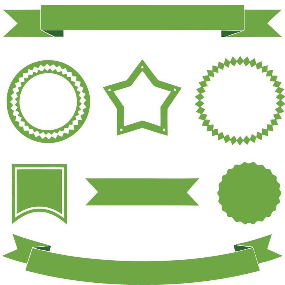 Editable Ribbon Banner Set for Graphic and Logo Design vector