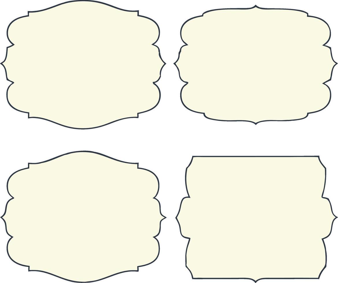 Decorative Frame Templates for Classic Label Designs vector
