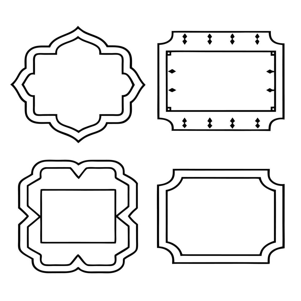 Baroque and Victorian Style Labels in Soft Pastel Tones vector