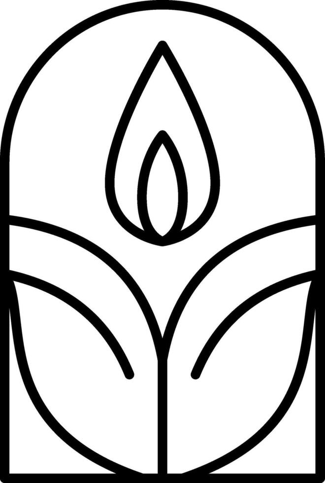 Candle line art logo aesthetics Elegant Spa Icon. Soothing Light Symbol for Wellness and Relaxation. vector