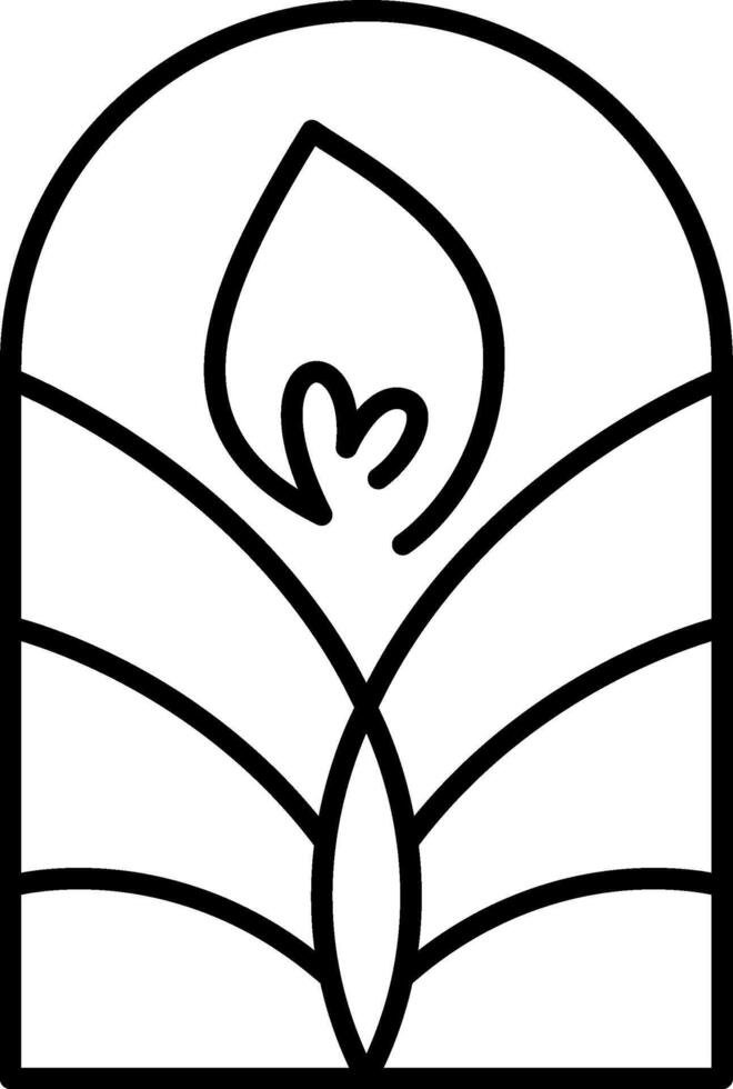 Candle line art logo aesthetics design Elegant Spa Icon. Soothing Light Symbol for Relaxation vector