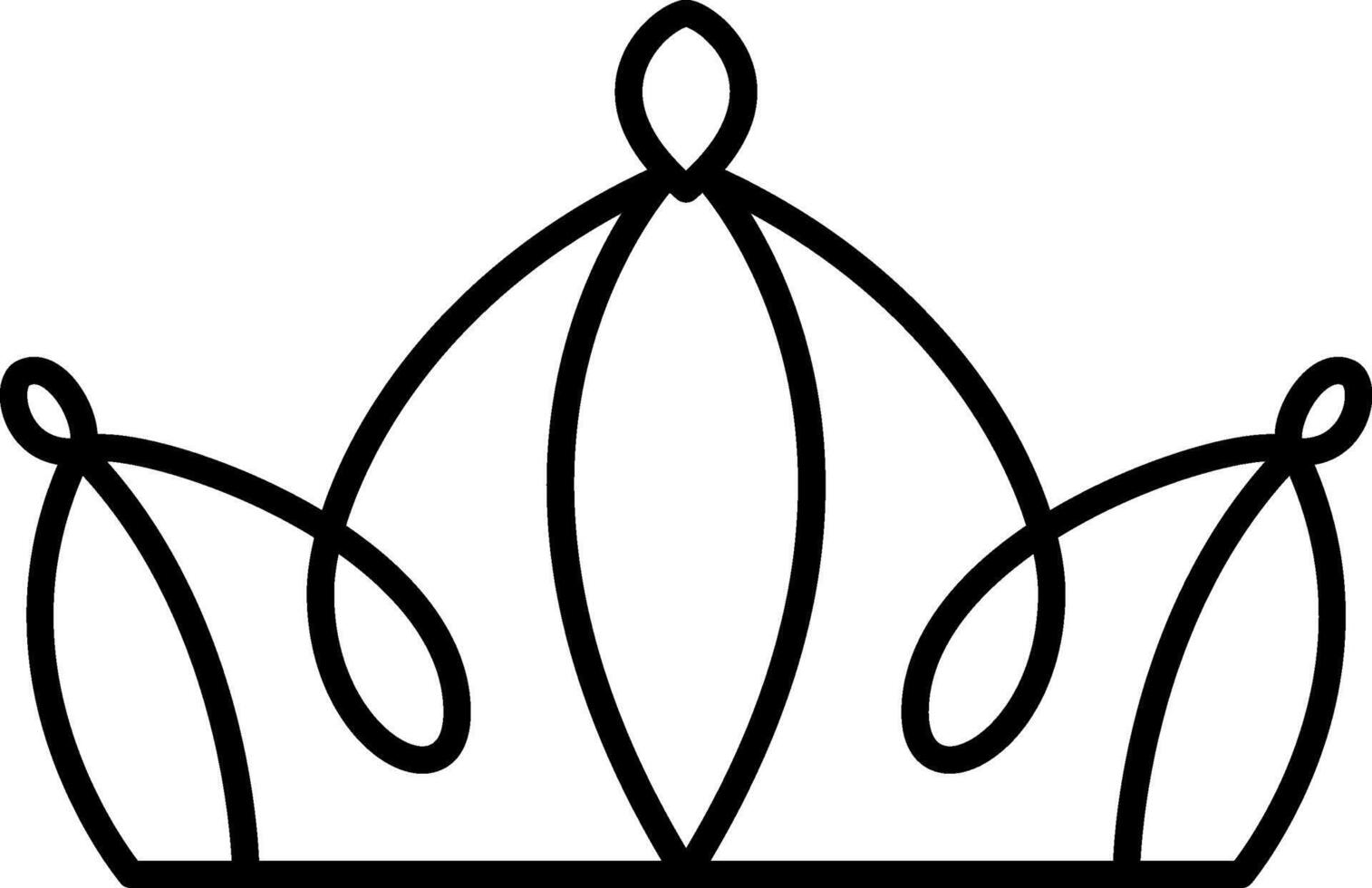 princess crown icon aesthetics line sign Logo. Outline Crown Isolated Contour Symbol Illustration for your web and mobile app design concept vector