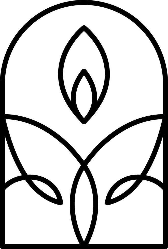 Candle line logo aesthetics design Elegant Spa Icon. Soothing Light Symbol for Wellness and Relaxation. vector