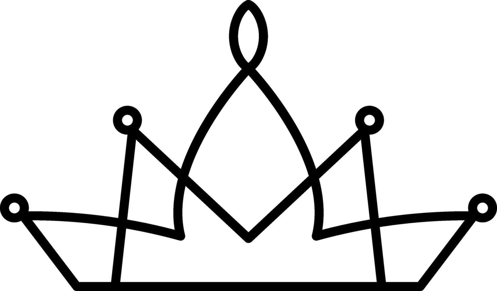 princess crown icon aesthetics thin line sign Logo. Outline Crown Isolated Contour Symbol Illustration royal for your web and mobile app design concept vector