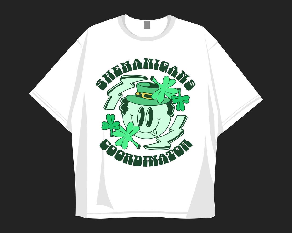Shenanigans St. Patrick's Day t shirt design for print to celebrate festival vector