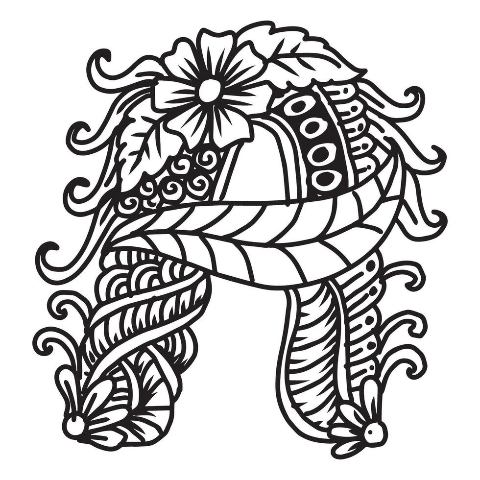 Letter A in the ethnic style. vector