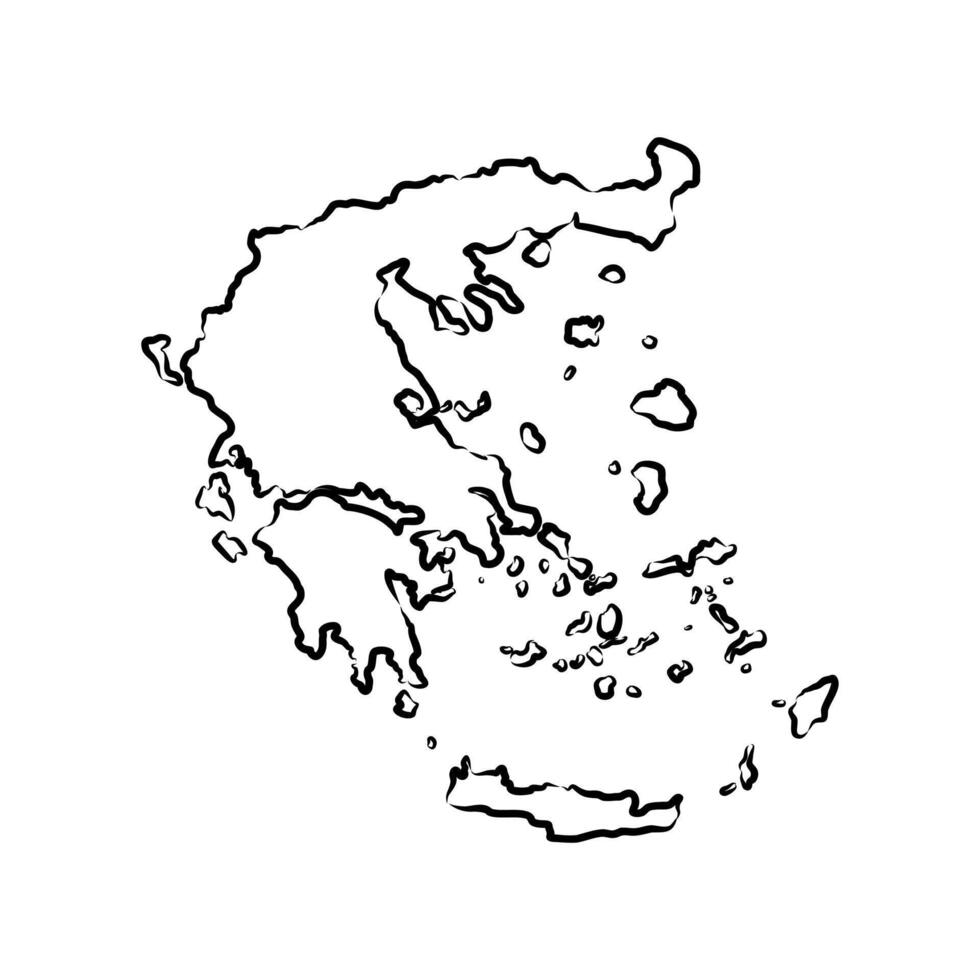 map of the unitary State of Greece vector