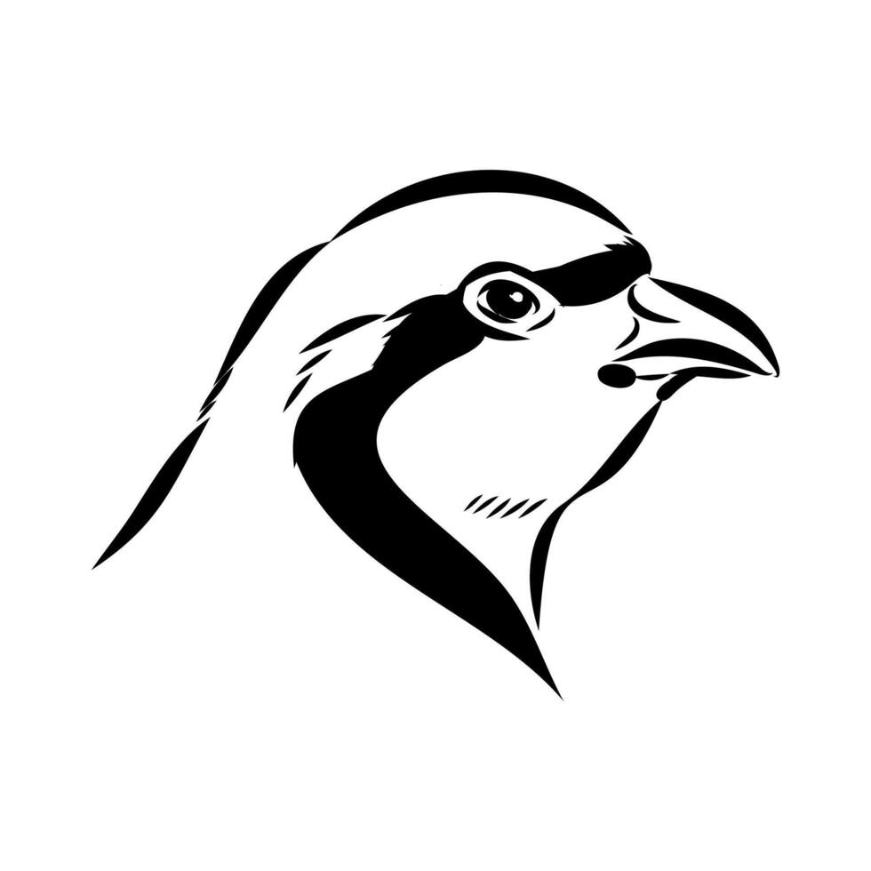 stone partridge bird cupcake black and white sketch vector