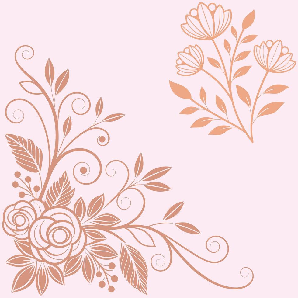 Vintage Pale Peach Wedding Grunge Background Collection vector