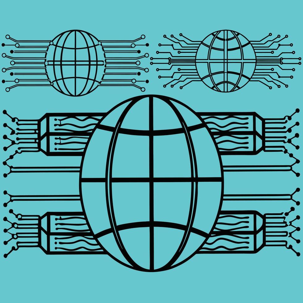 Global Digital Connectivity Optical Technology vector