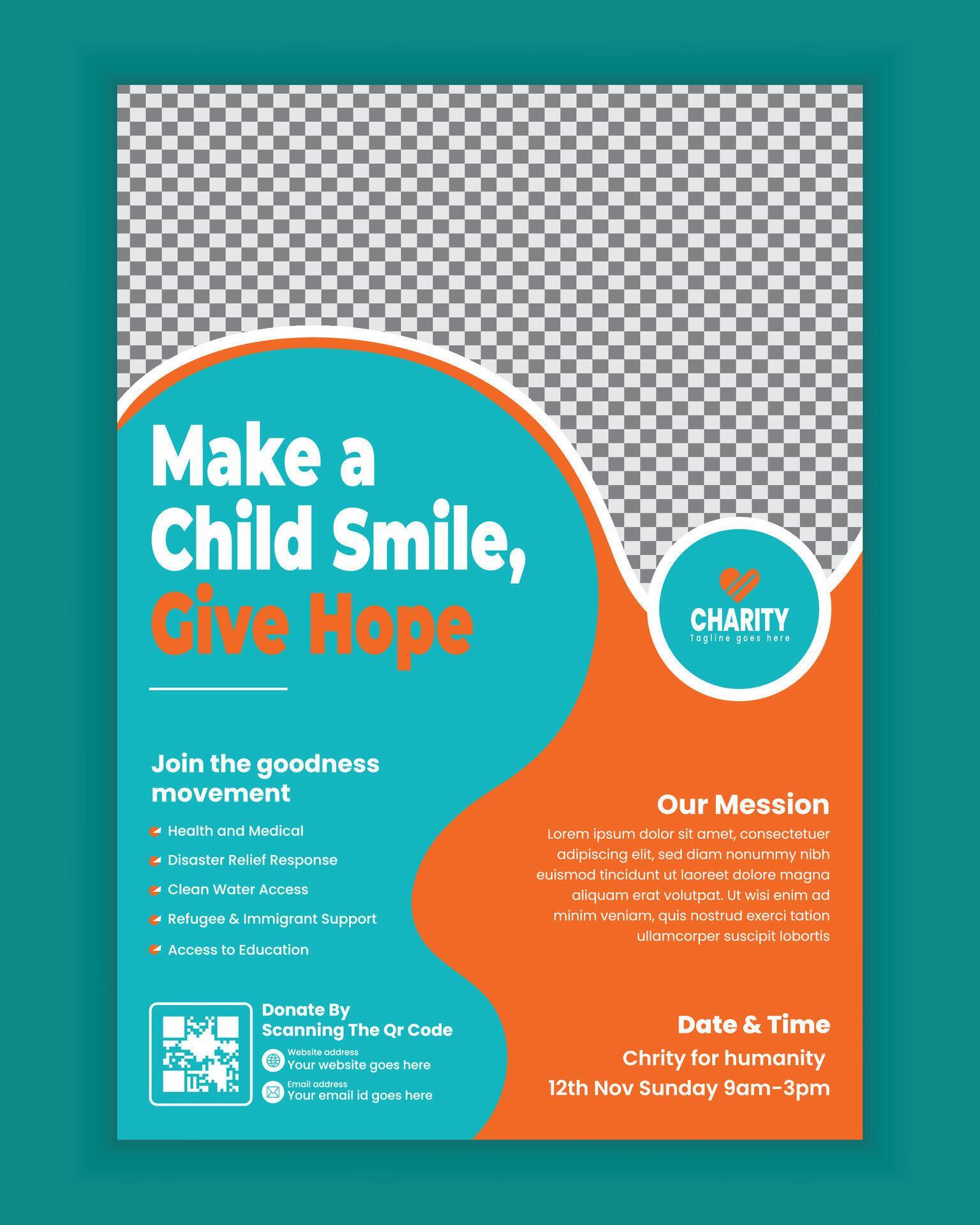Charity Flyer leaflet Design template professional and attractive Charity Flyer leaflet Design template professional and attractive